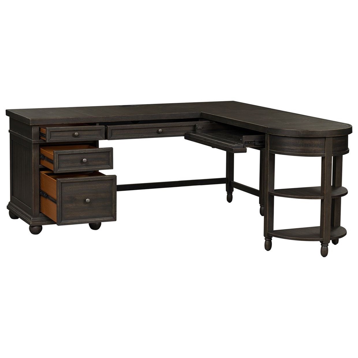 Liberty furniture harvest home l shaped new arrivals desk set